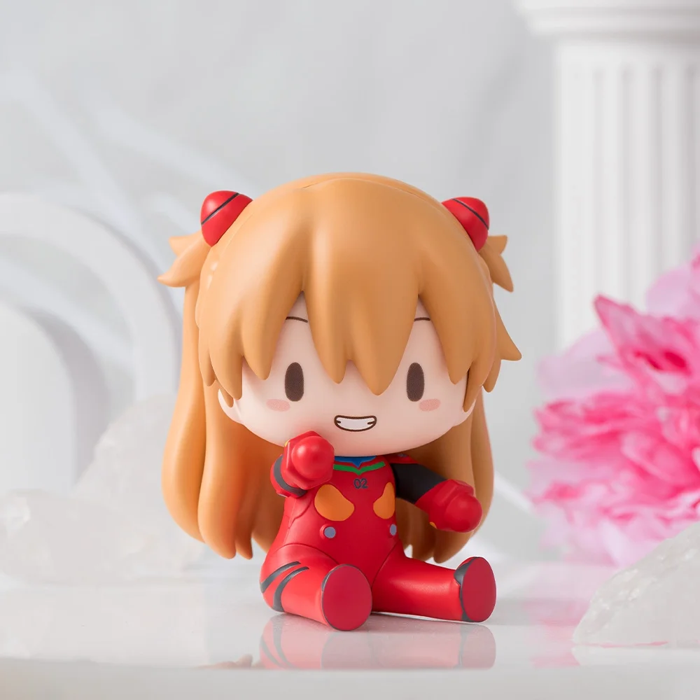 Фото Оригинальный S-FIRE Fuwa Petit Evangelion Shin Gekijouban Soryu Asuka Langrey (Plug Suit) Фигурка 8 см Q версия Коллекционная игрушка №2