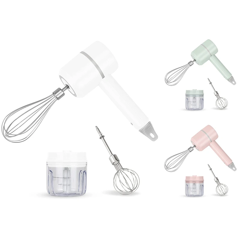 

Portable Electric Cordless Handheld Mixer, 3-Speed Adjustable Lightweight Mixer For Kitchen Baking And Cooking