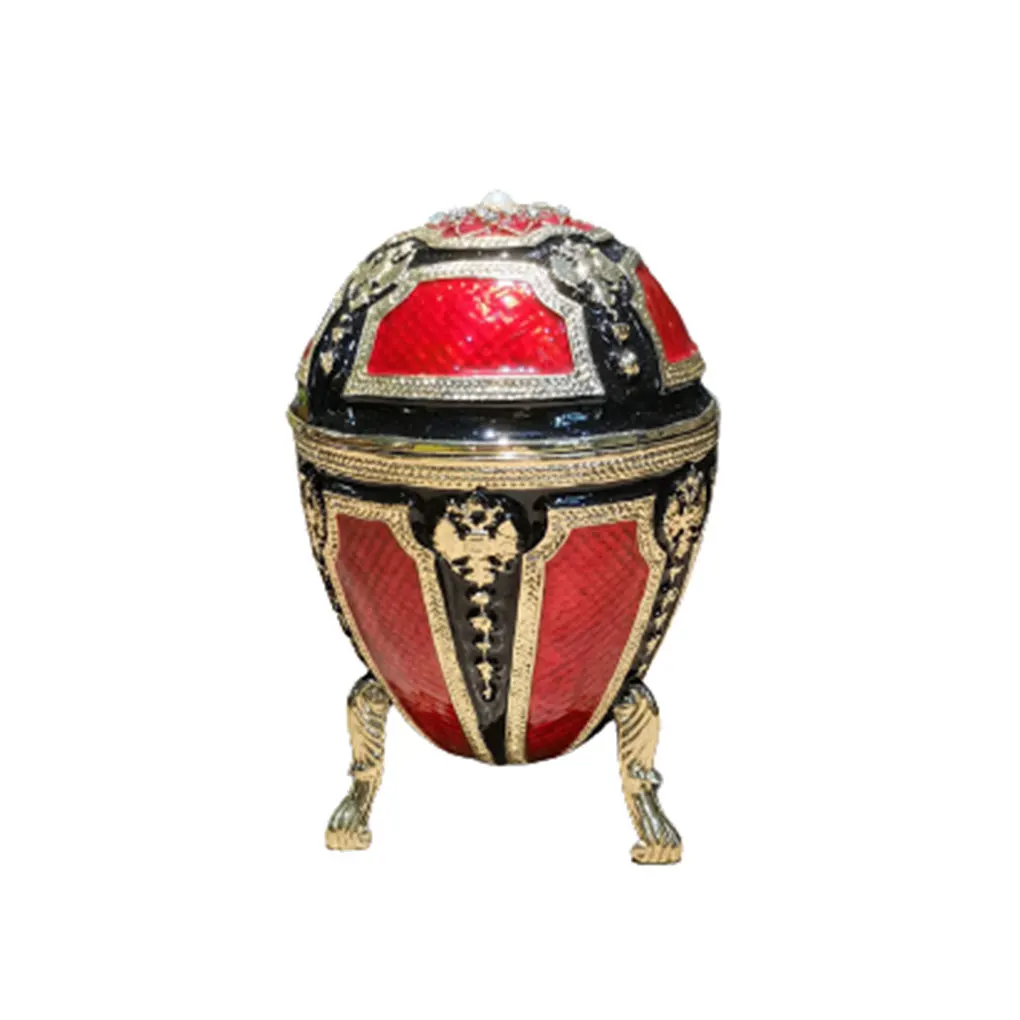

Box Jewelry Trinket Egg Enameled Earrings Storage Pendants Ring Shelf