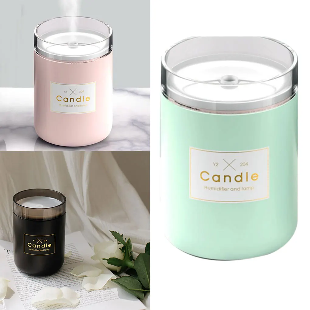 

280ml Air Humidifier Candle humidifier Car purifier mist Romantic Soft Light USB Essential Oil Diffuser Car Purifier Mist Maker