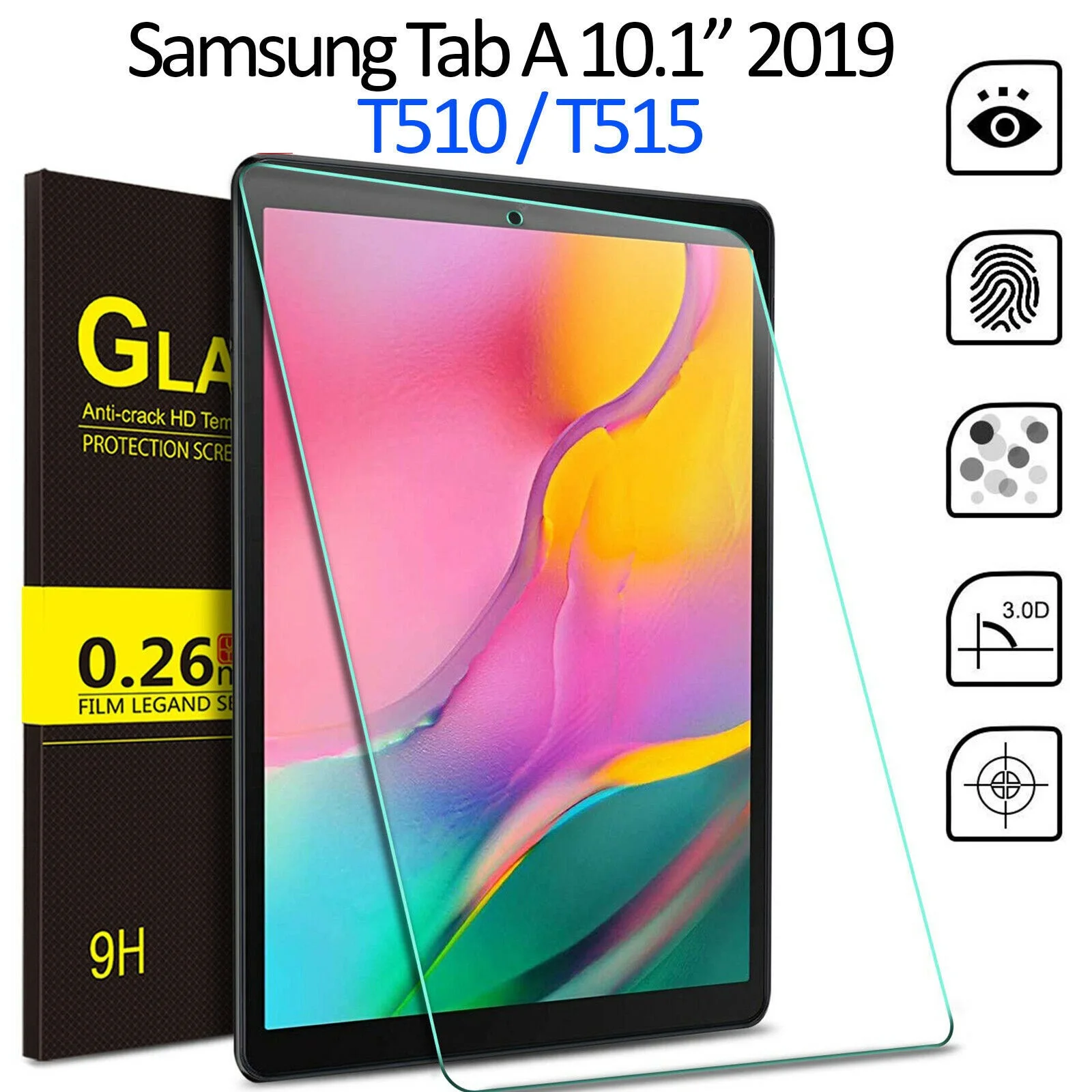 

Закаленное стекло для защиты экрана Samsung Galaxy Tab A 10,1 2019 SM T510 T515