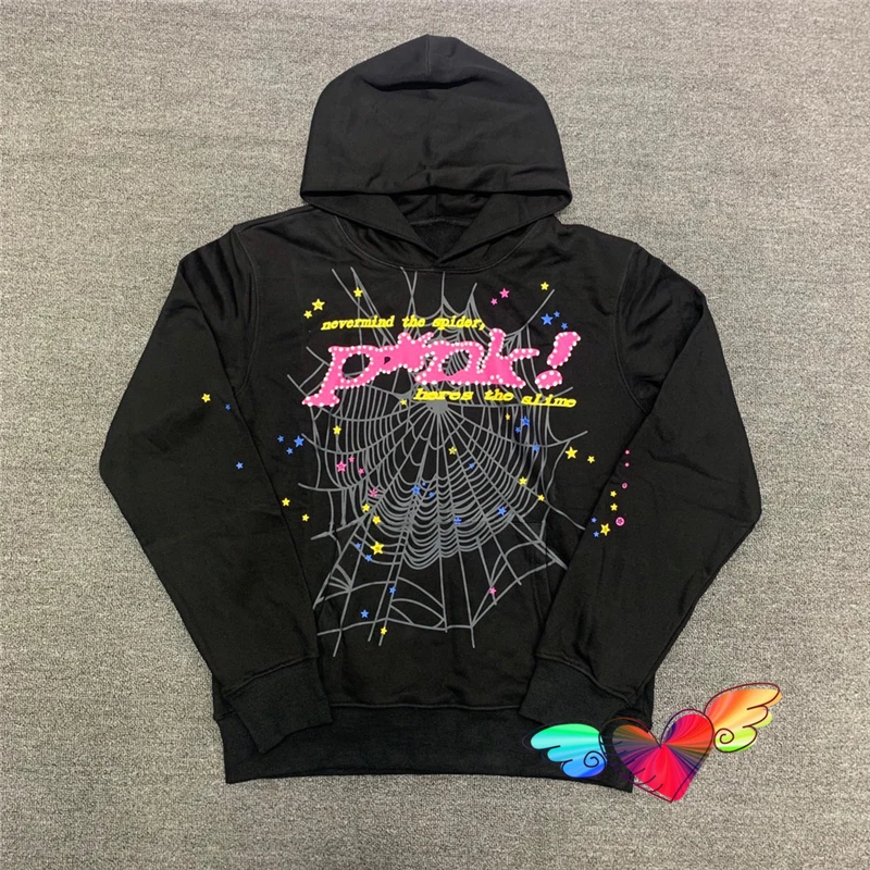 

Hip Hop Web Puff Print Sp5der 555555 Hoodie Men Women 1:1 High Quality Young Thug Angel Spider Sweatshirts Heavy Fabric Pullover