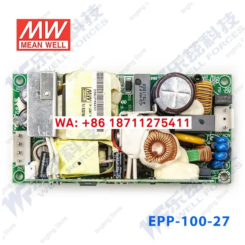 Фото Блок питания Mingwei EPP-100-27 100 Вт, 27В 3.71А, плата PCB без корпуса, DC PFC стабилизатор напряжения, Тайвань №1