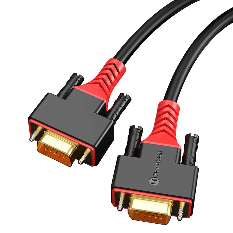 

15 Pin DSub D-Sub VGA SVGA Male To M Cable with Ferrite Cores Gold Plated Compatible for Computer PC Laptop Projector