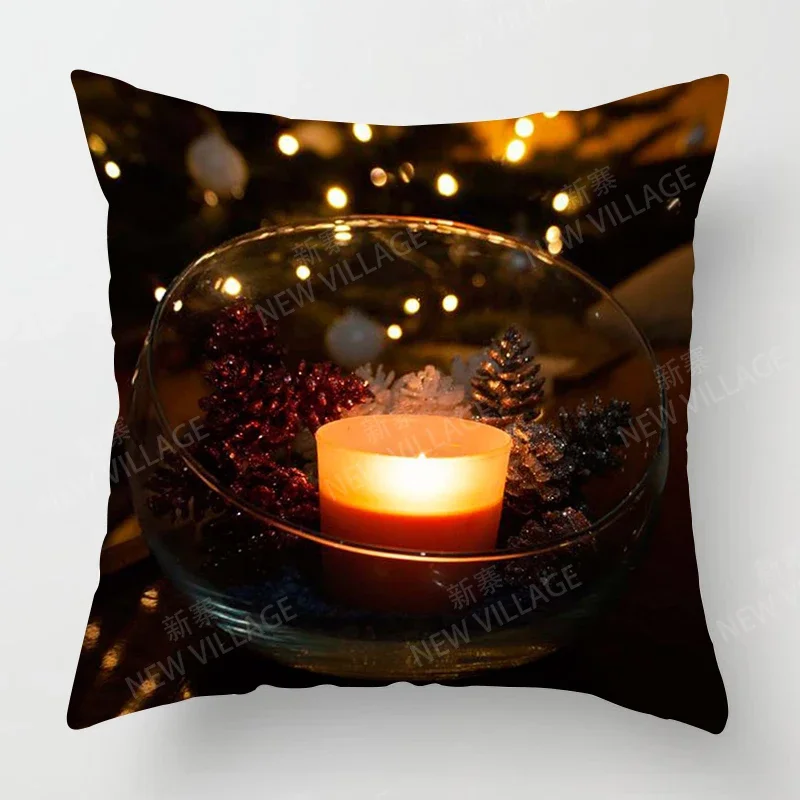 Декоративные наволочки для домашней гостиной рождественские Короткие Плюшевые