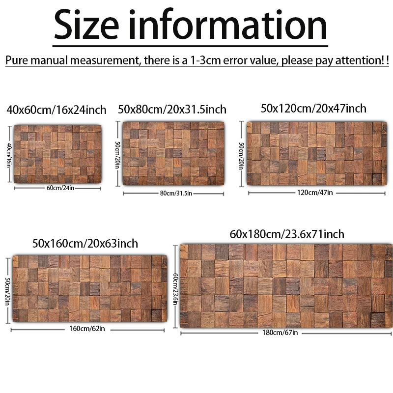 Противоскользящий водонепроницаемый коврик из полиэстера для кухни и ванной