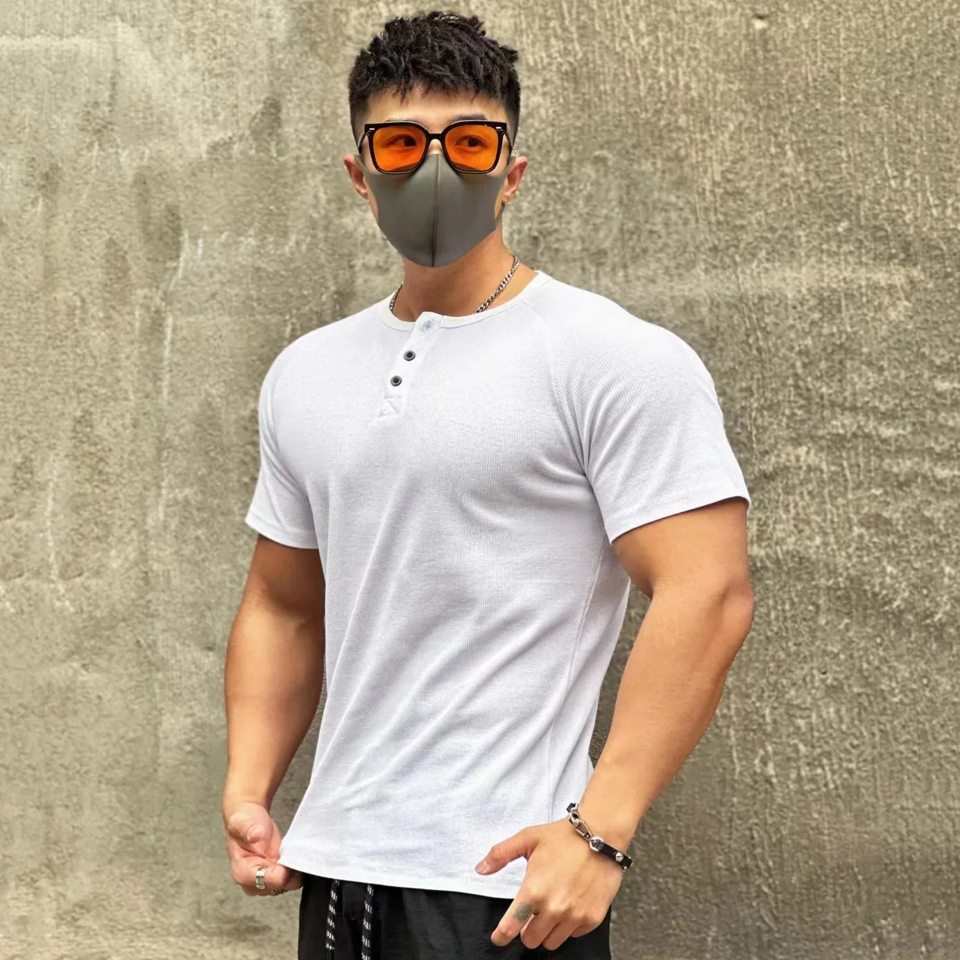 

2023 Men Muscle T Shirt Bodybuilding Fitness Men Tops Cotton Singlets Plus Big Size Tshirt Cotton Loose Short Sleeve T-shirt
