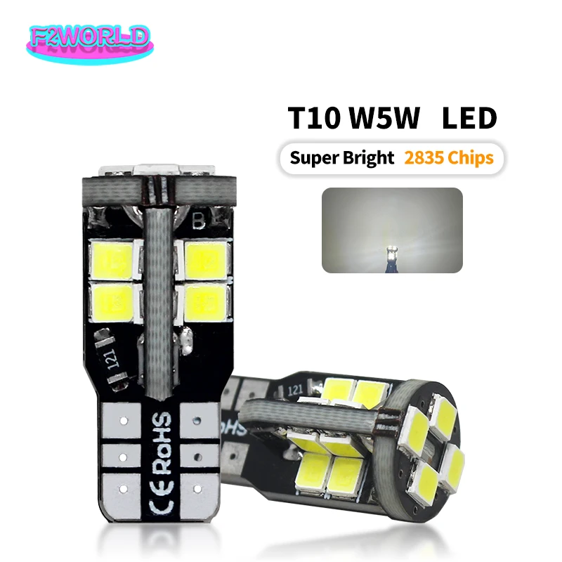 

100 шт. W5W T10 фотолампы Canbus 2835 20SMD 12 в 6000K 194 168