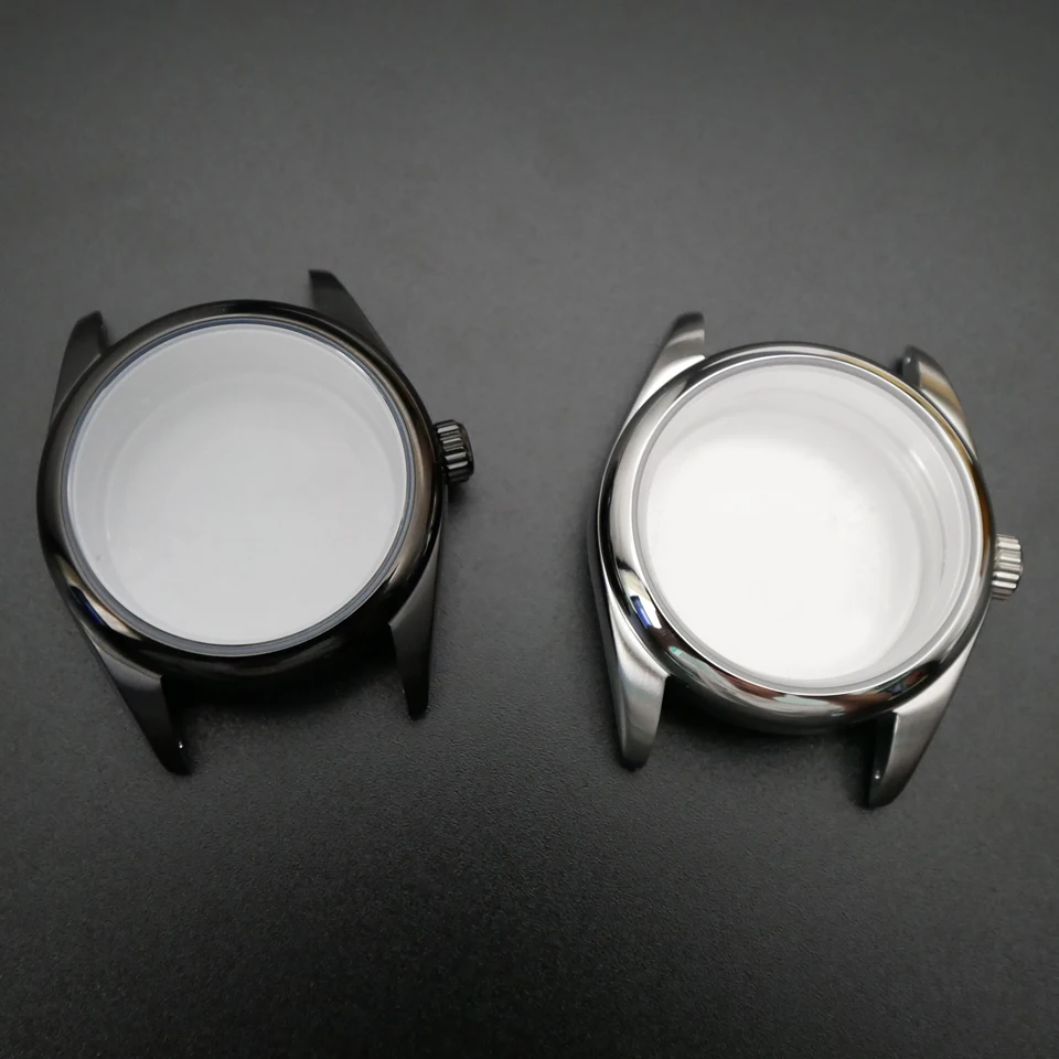 new36mm Stainless Steel Wristwatch Case Kit  NH35/NH36 Mechanical Watch Shell Men's watch case Mechanical Hand Wind movement