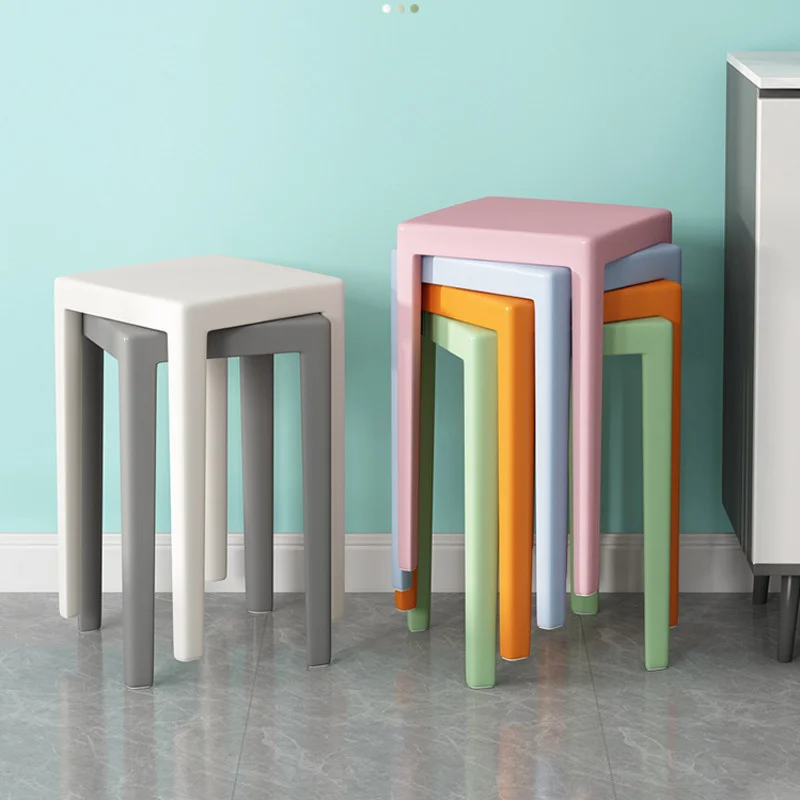 

Nordic Light Luxury Fashion Dining Chair Eco Friendly Thickened Plastic Writing Stool Multi Functional Simple Modern Furniture