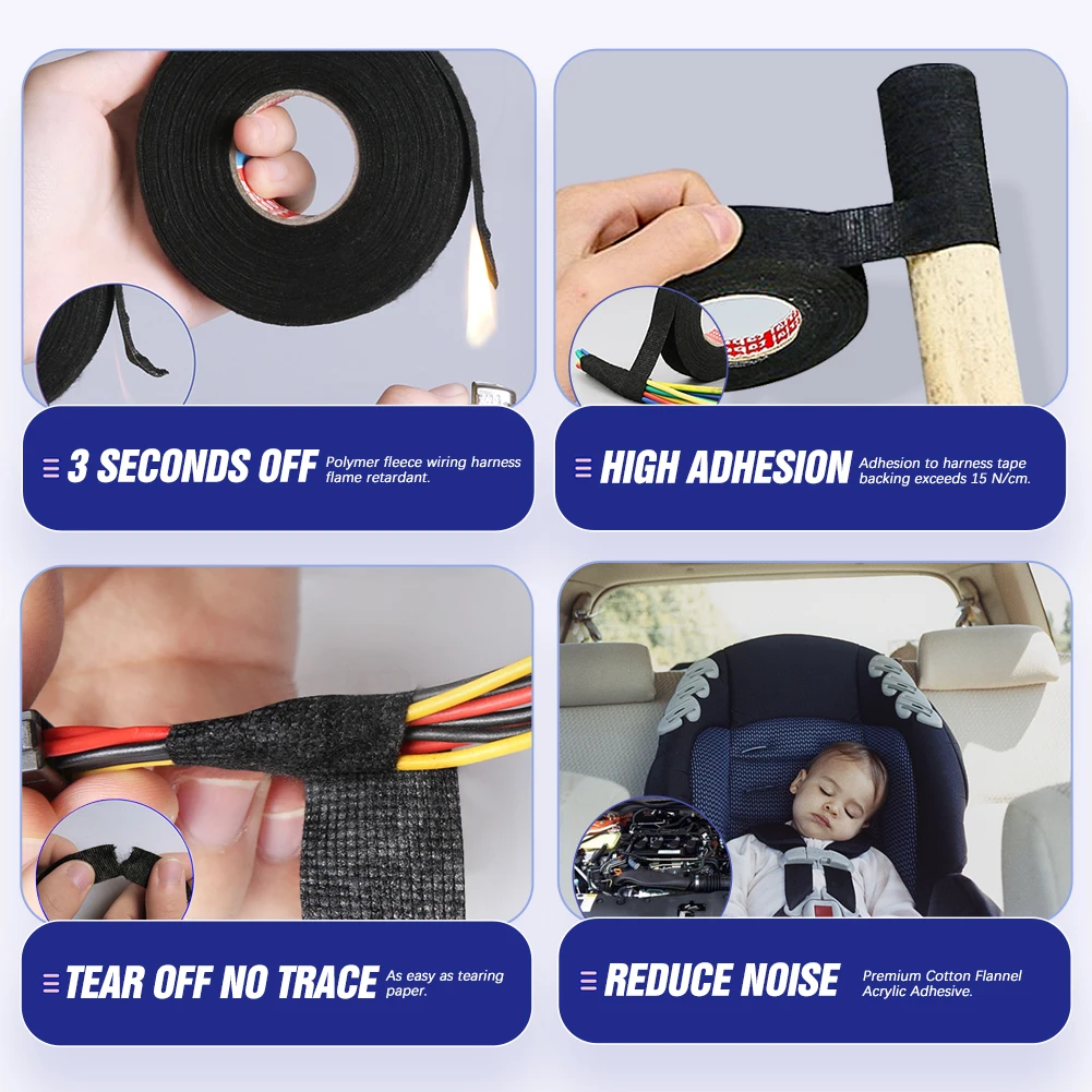 Car Cable Harness Wiring Loom Electrical Tape for KIA RIO Ford Focus Hyundai IX35 Solaris Mitsubishi ASX Outlander Pajero |