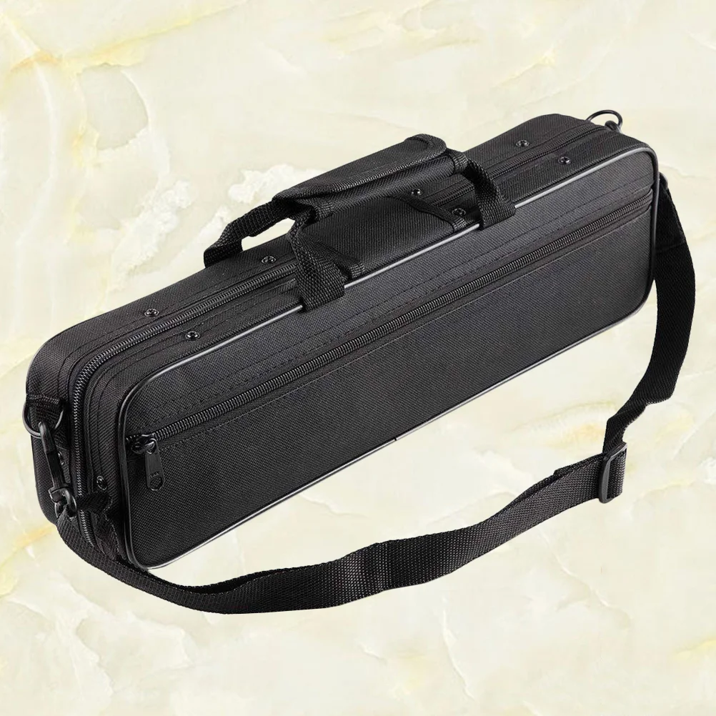 

1Pc Professional Flute Case Flute Case 16-hole Flute Single Shoulder Case (Black)
