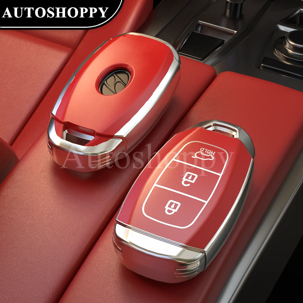 

New Fashion TPU Car Key Case Full Cover Shell Fob For Hyundai Santa I30 IX35 Encino KONA Solaris Azera Grandeur Elantra Accent