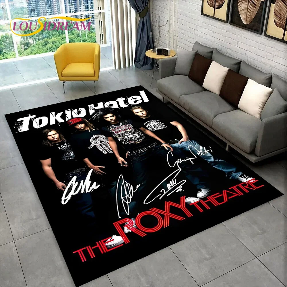 Фото Ковер/коврик Tokio Hotel Rock Band Bill Kaulitz для дома, гостиной, спальни, дивана, прихожей, декоративный, детский, нескользящий напольный коврик №1