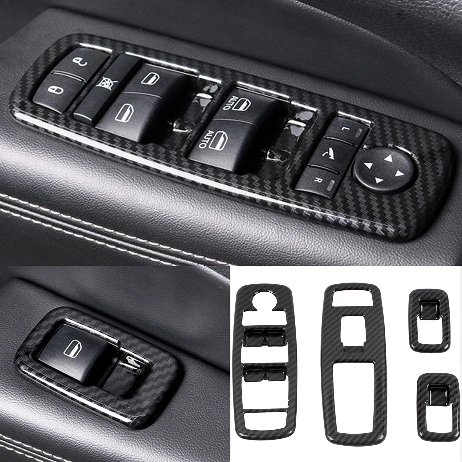

LHD! 4 шт., накладки на двери и окна автомобиля из АБС-пластика для Dodge Durango 2011-2022 2023