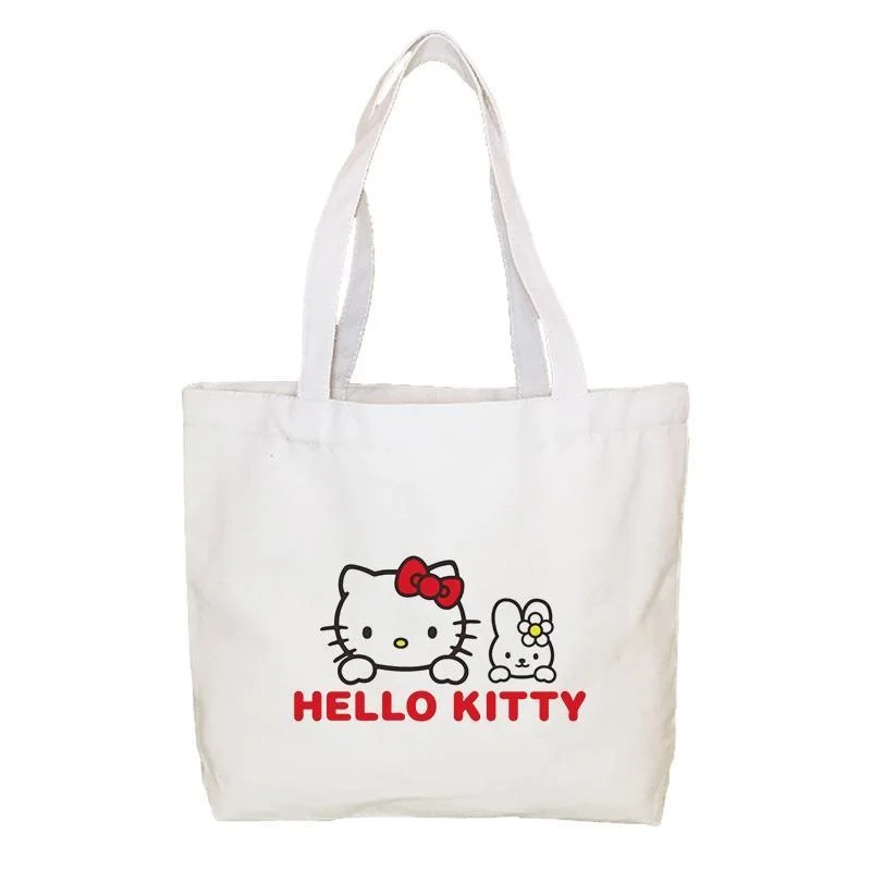 

Kawaii Sanrio, Hello Kitty аниме Холщовая Сумка Новая мода большая емкость мультфильм милый студенческий стиль школьный портфель Игрушки для девочек Подарки