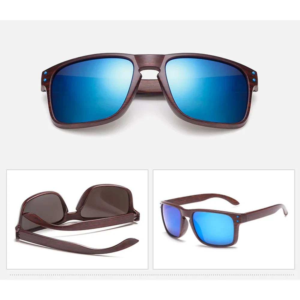 Квадратные поляризационные солнцезащитные очки из бамбукового дерева