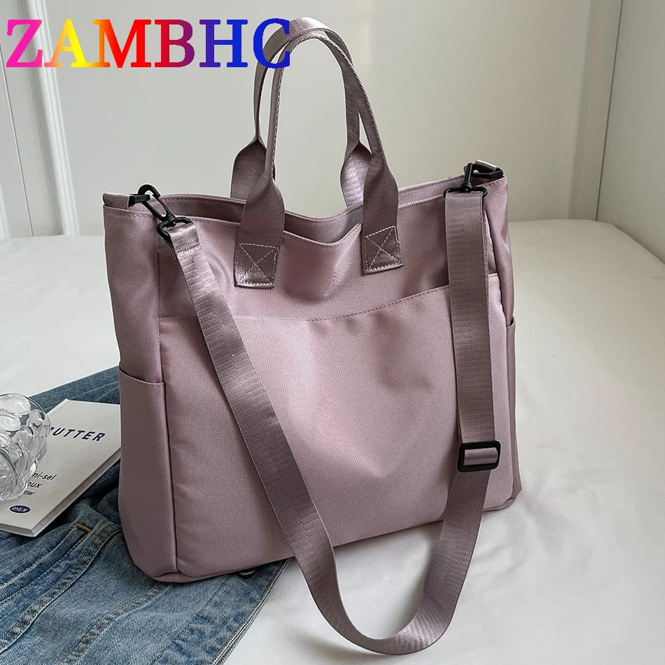 

Summer Large Capacity Messenger Bags for Women High Quality Nylon Handbags and Purses 2023 Trend Casual Tote Travel Shoulder Bag