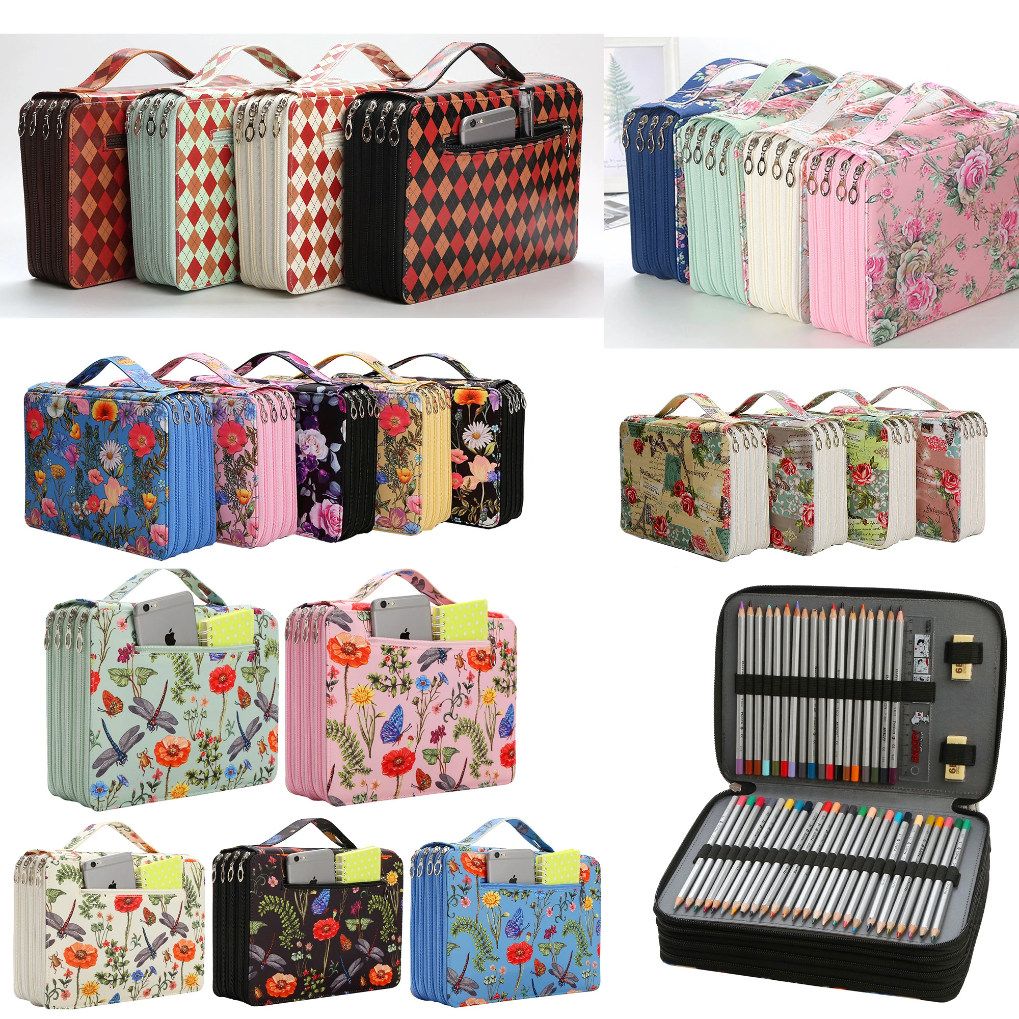 Case, 200 Slots Portable- Multilayer Holder For Prismacolor 