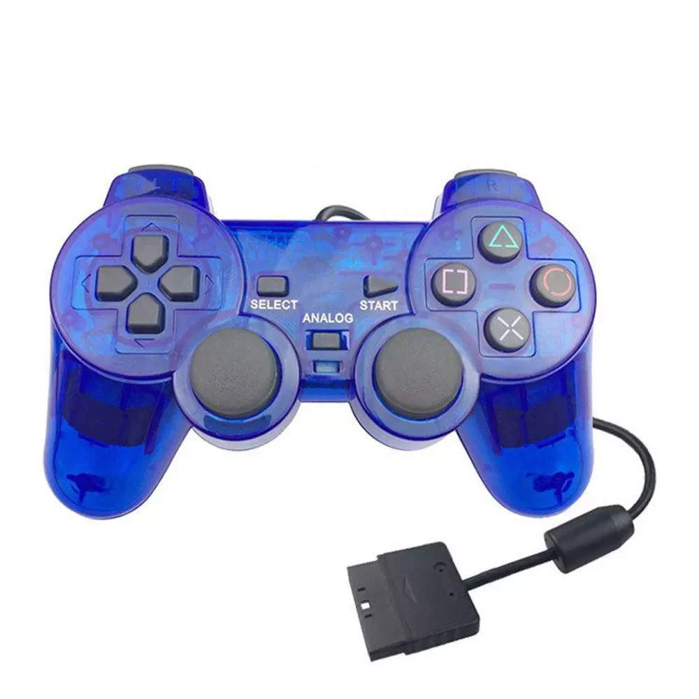 

For PS2 Wired Controller Gamepad Game Console Color Transparent Game Controller For Game Console Gamepad
