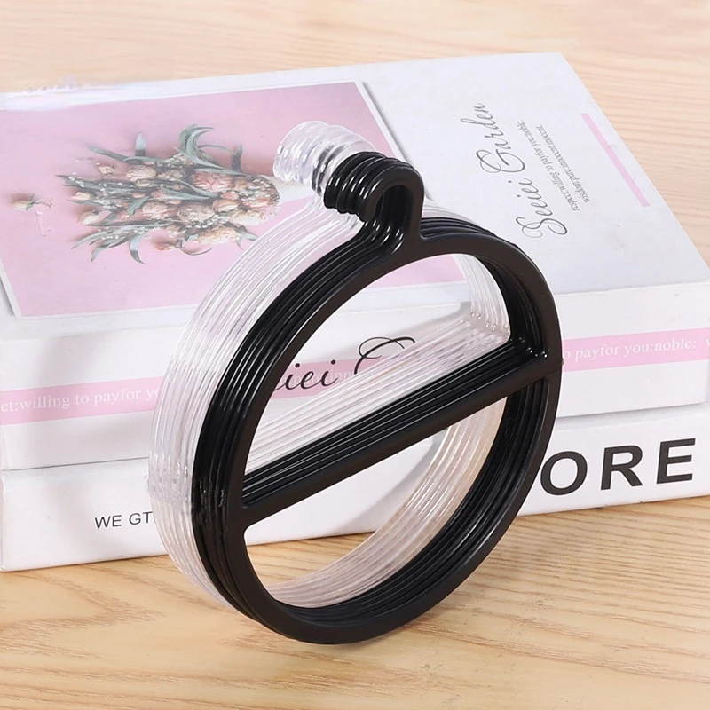 

10Pcs Oval Scarf Shawl Tie Holder Circle Shape Coat Hanger Multifunctional Clothes Display Slots Holder Organizer Space Saving