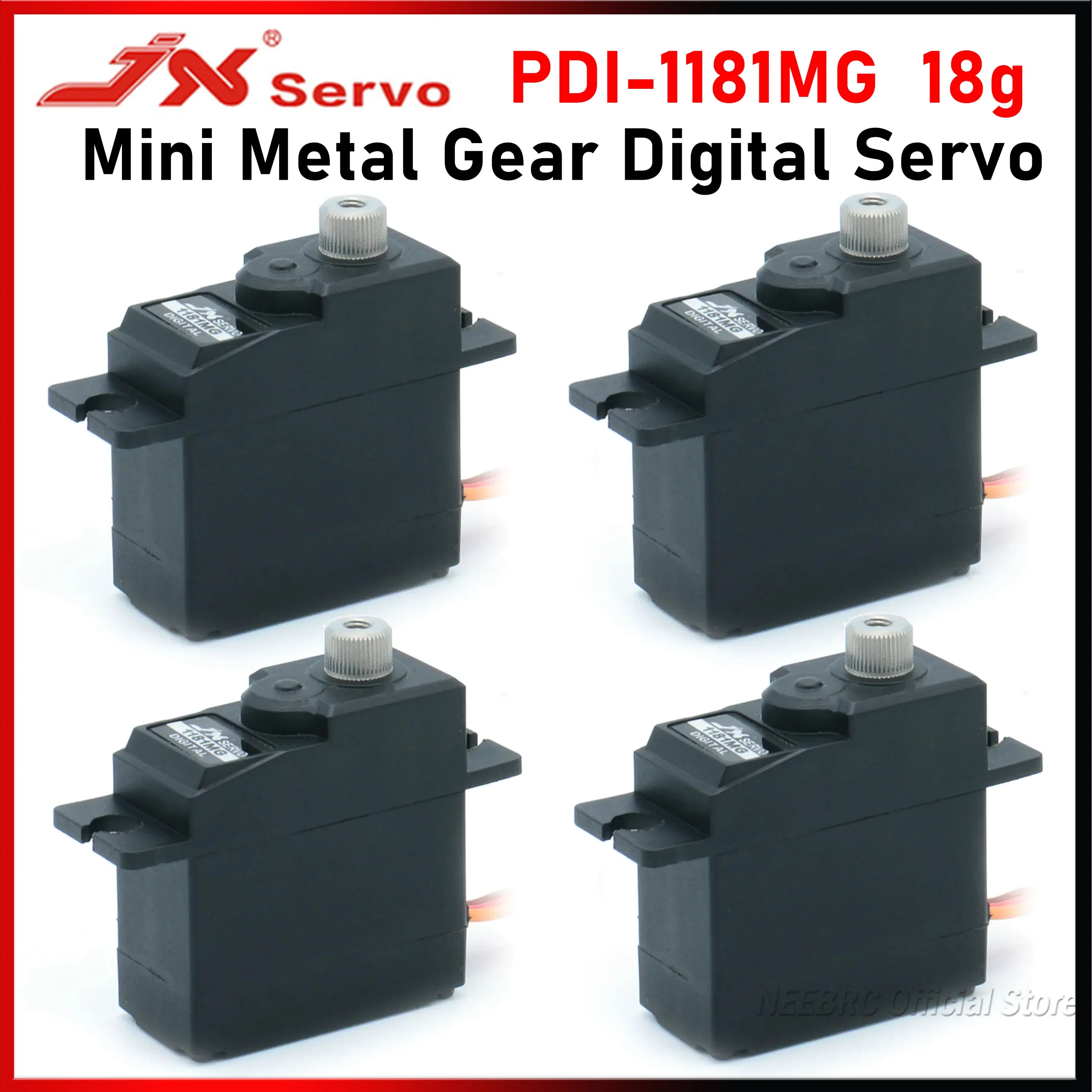 JX Servo PDI-1181MG 18g 3 5 KG Mini Digital Metal Gear Motor для 1/16 Micro RC Car WPL WLtoys B16 B24 B36 C14 C24 Glider Plane