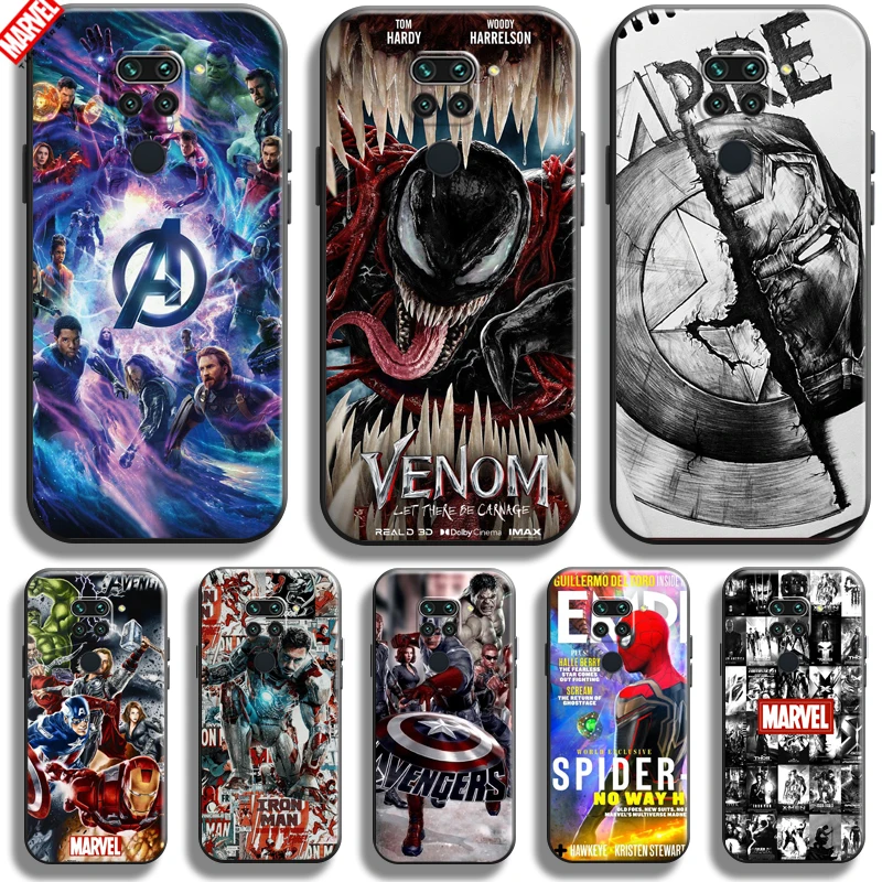 

Marvel Avengers For Xiaomi Redmi Note 9 9T 9 Pro Max 5G Phone Case Coque Black Silicone Cover Soft Back Funda