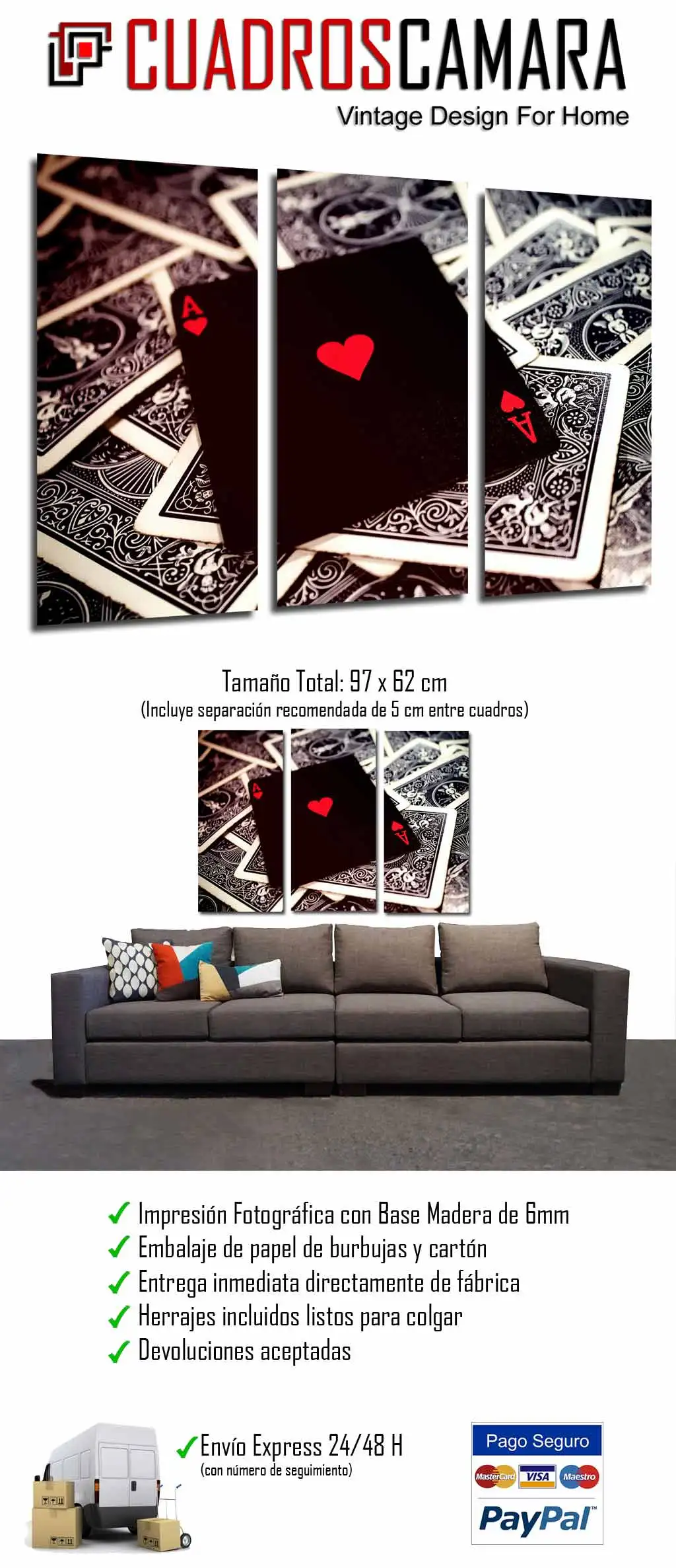 Игра настольная Казино Карты покер Королевы сердец, фотопечать на дереве, современная декоративная картина 26939.