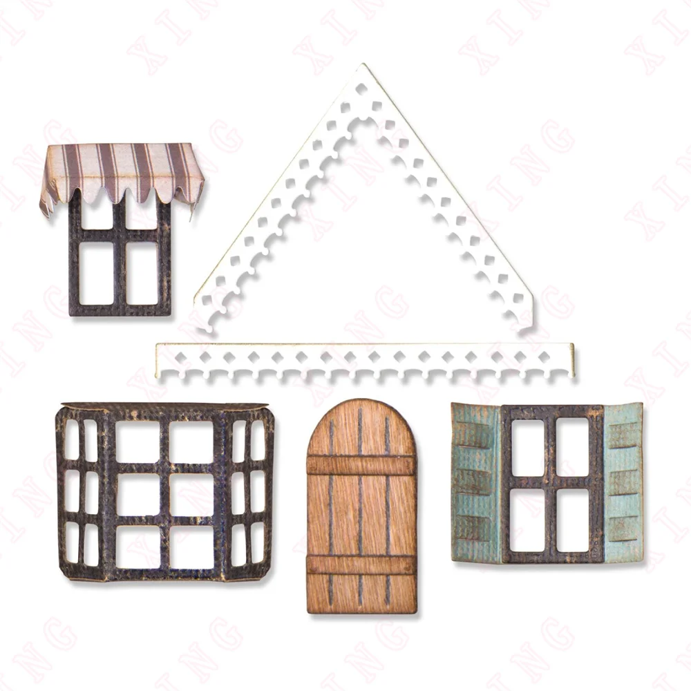 

New Metal Cutting Dies Scrapbook Decoration Embossing Cut Die 2022 Christmas Arrival Diy Handmade Craft Village Fixer Upper Mold