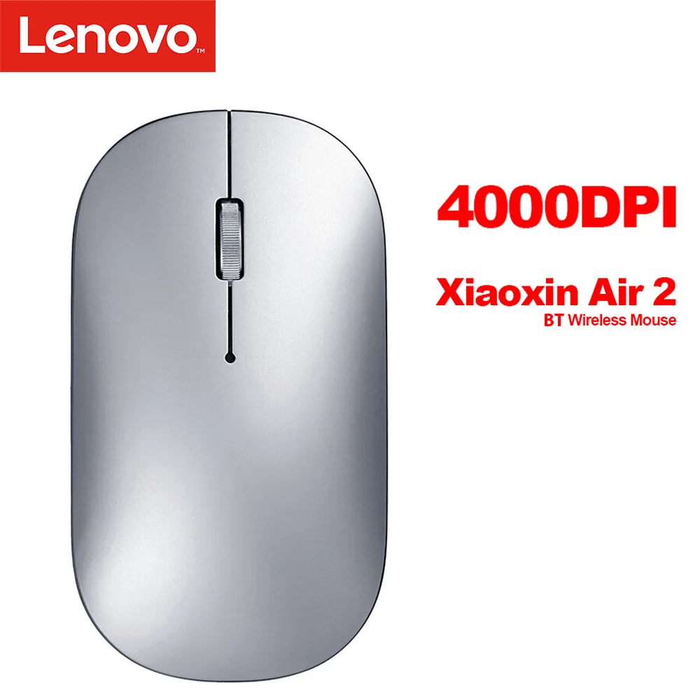 

Lenovo Xiaoxin Air 2 Wireless Mouse 4000DPI Mouse 2.4GHz BT 4.0 CNC Polishing Laptop Mouse for Windows Laptop Computer Mac Home