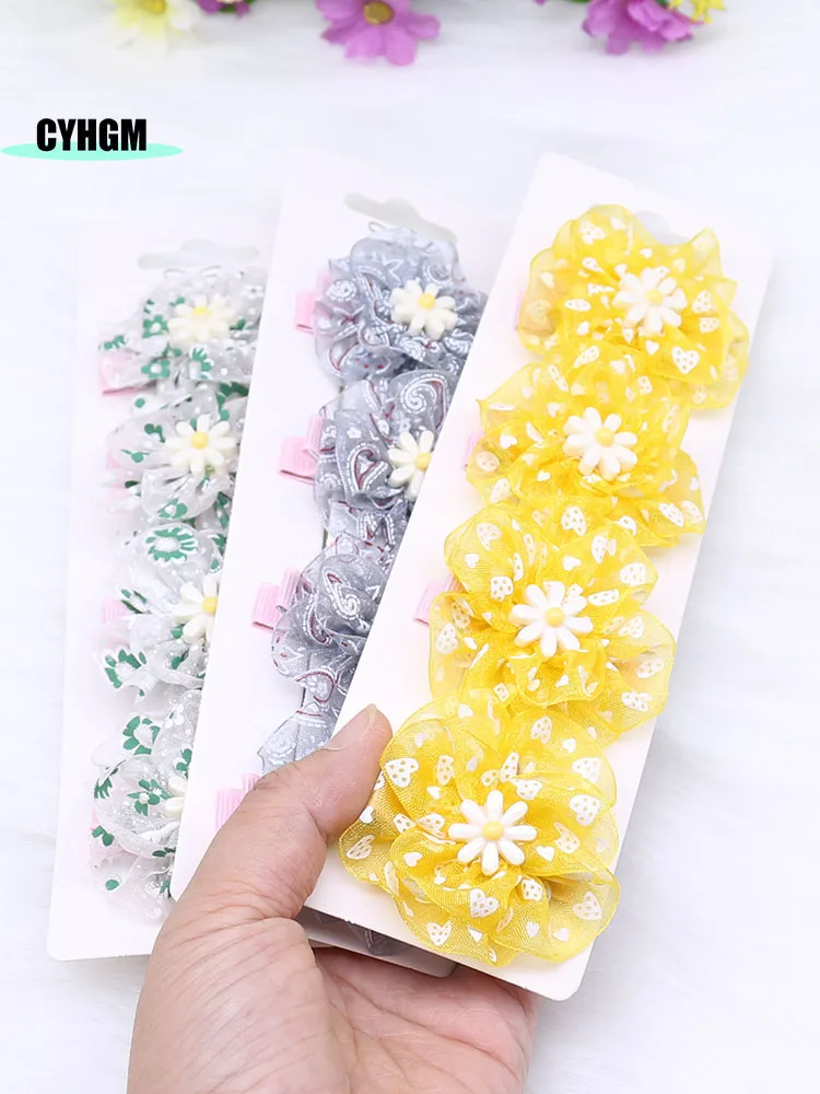 

wholesale new ribbon hair clips for girls silk Kids hairpins Fashion handmade Barrettes Women's Hair Accessories C07-1