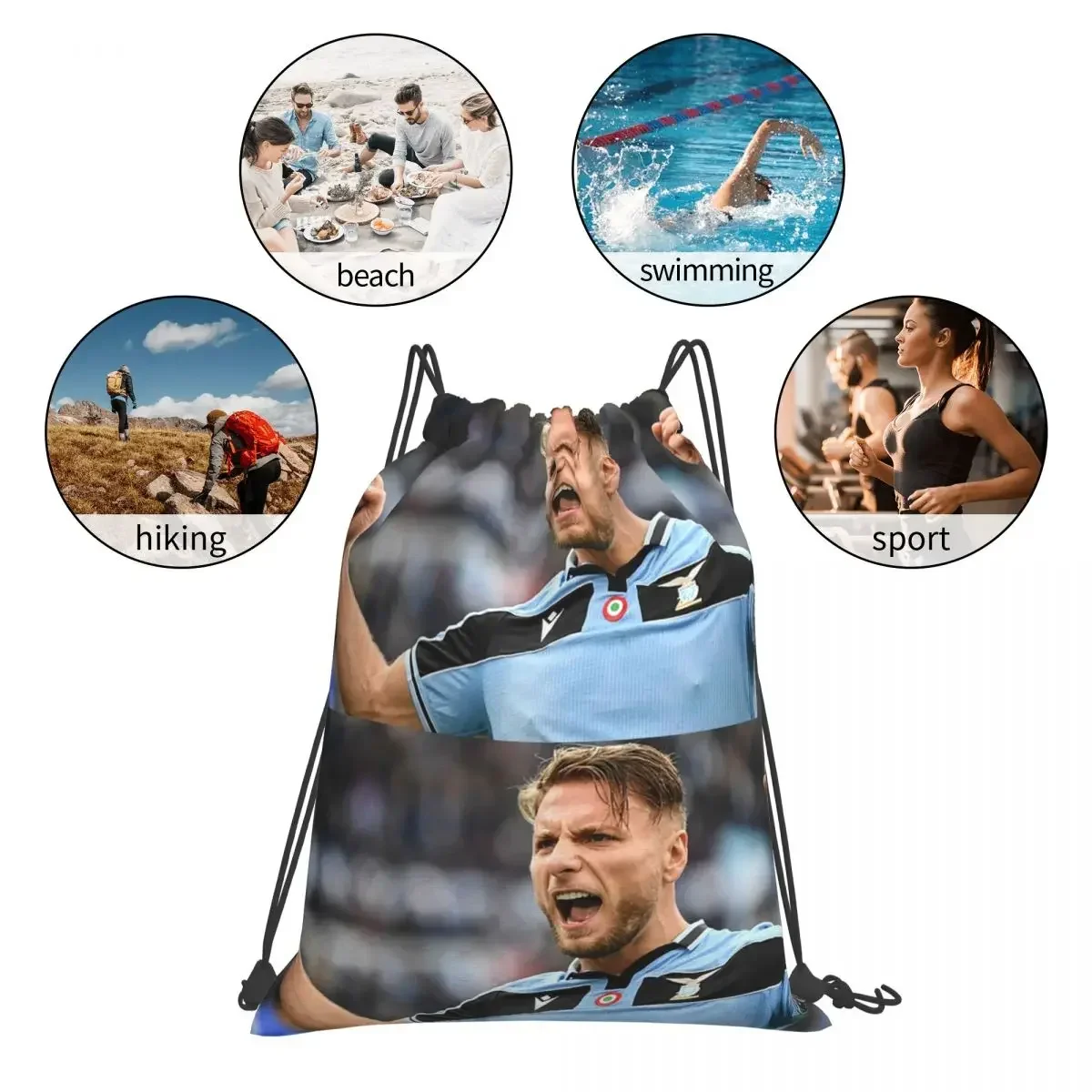 Рюкзаки Ciro Immobile Модные Портативные Сумки на шнурке сумка с карманами спортивная