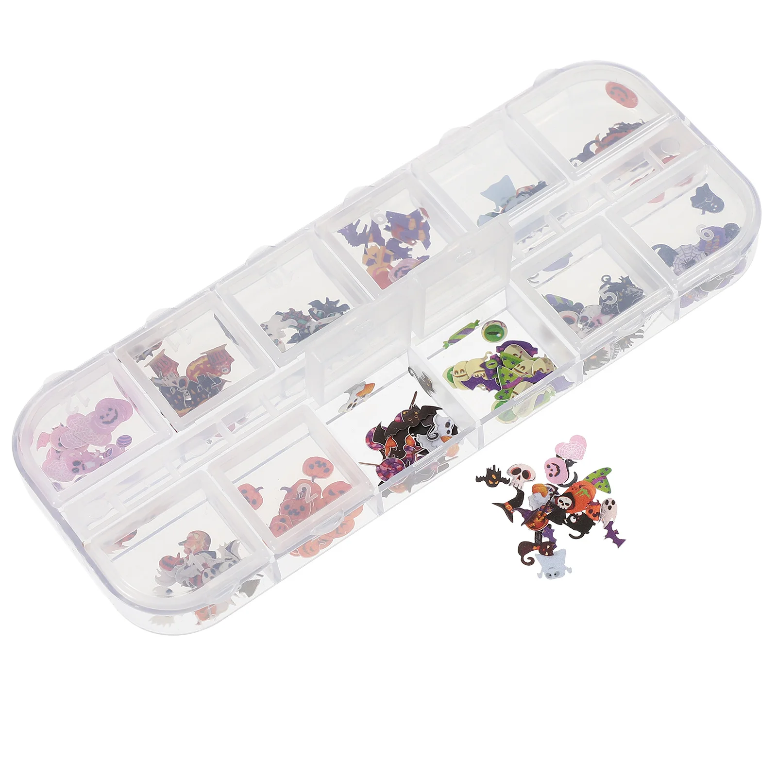 

1 Box 3D Halloween Nail Decorations Sequins Nail Flakes Nail Sparkle Glitter