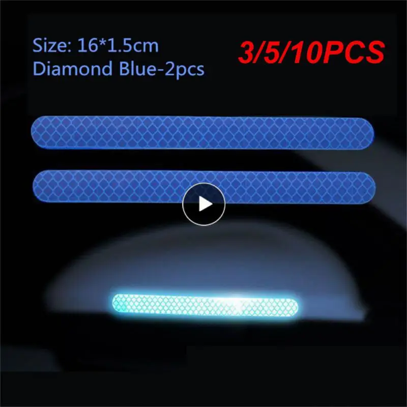 

3/5/10PCS Strong Reflectivity. Reflective Car Sticker Safety Waterproof Auto Reflective Sticker Universal Reflective Warning