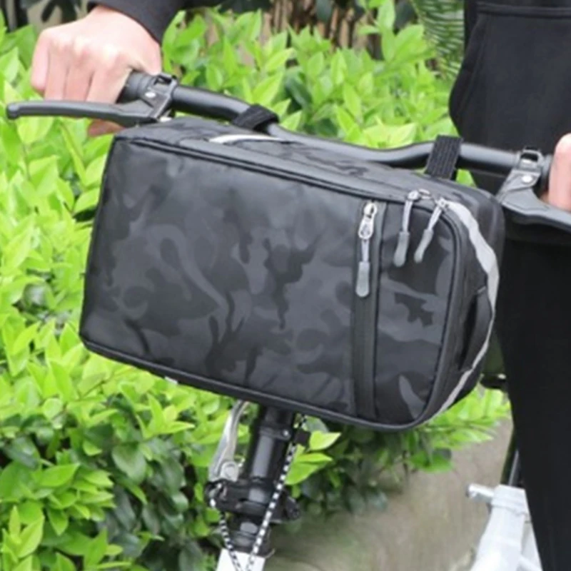Black Camouflage Bike Bag For Bicycle Accessories Rear Rack Carrier Seat Trunk Backpack