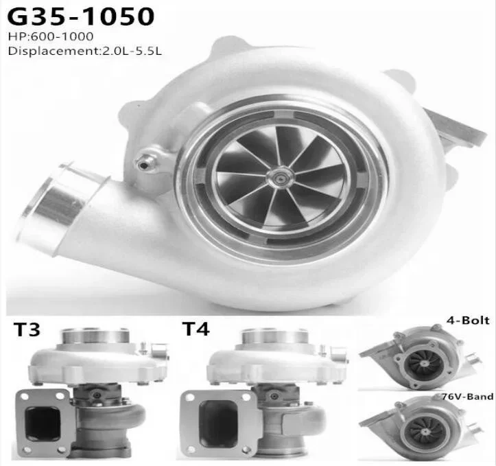 G-Series G35-1050 Турбокомпрессор с шарикоподшипником T3 T4 V Band 4-болтовый