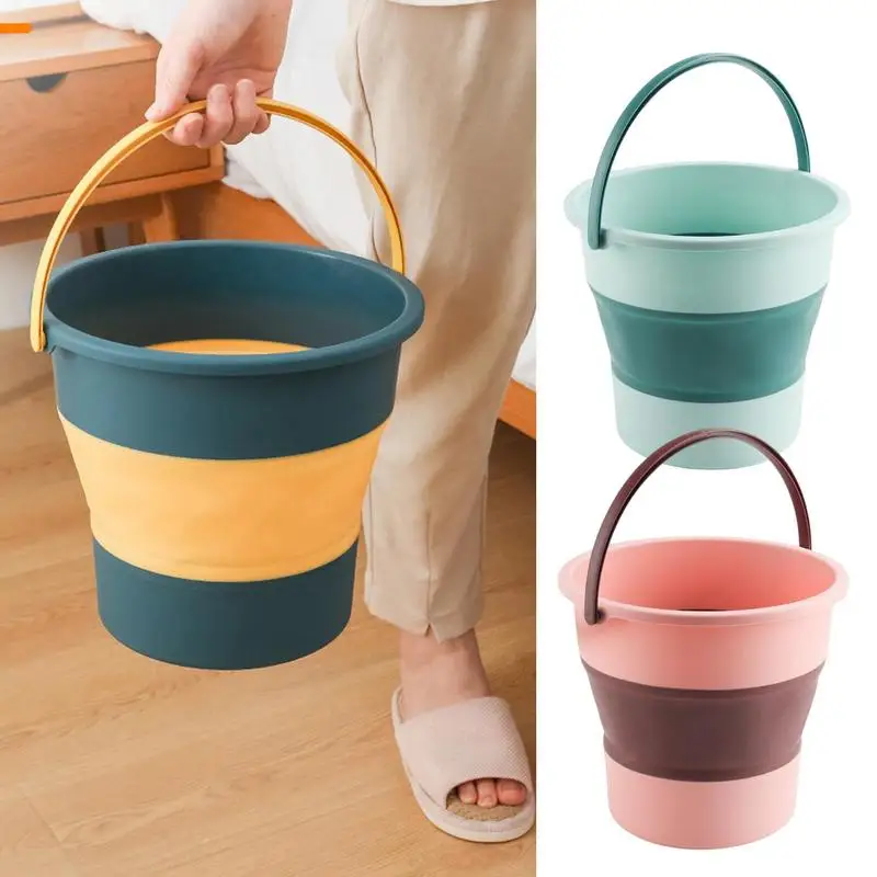 

Silicone Bucket For Fishing Promotion Folding Bucket Car Wash Outdoor Fishing Supplies Square Bathroom Kitchen Camp Bucket Tools