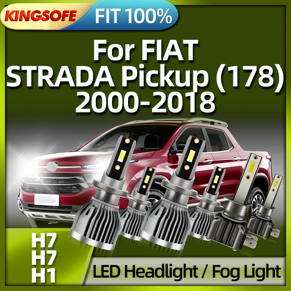 

KINGSOFE 110 Вт H7 светодиодная лампа H1 Автомобильная фара CSP 6000K для FIAT STRADA Pickup (178) 2000 2001 2002 2003 2004 2005 2006 2007-2018