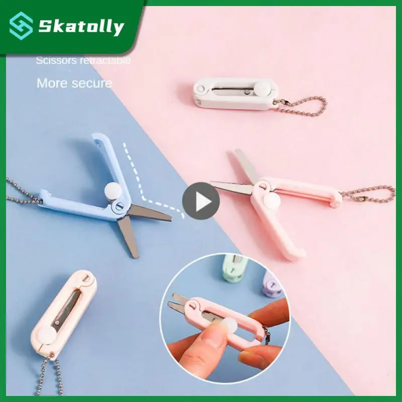 

Mini Tool Adjustable Stainless Steel Portable Slicer Fold Multifunction Home Scissors Universal Mini Anti-rust Morandi Safety