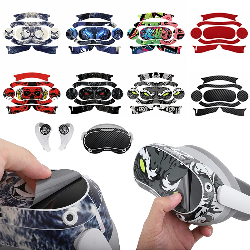 

PVC VR Glasses Stickers Accessories 3D Game Protection Film Anti Scratch VR Controller Headset Decals Dust Proof Kits for PICO 4