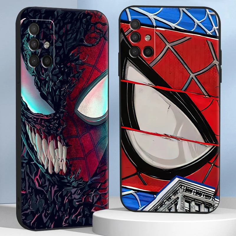

Marvel's Spider-man Phone Cases For Samsung A51 5G A72 A52 A71 A42 5G A20 A21 A22 4G A22 5G A20 A32 5G Shell Funda TPU Carcasa
