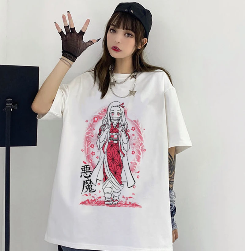 

Футболка женская с рисунком из японского аниме «убийца демонов»