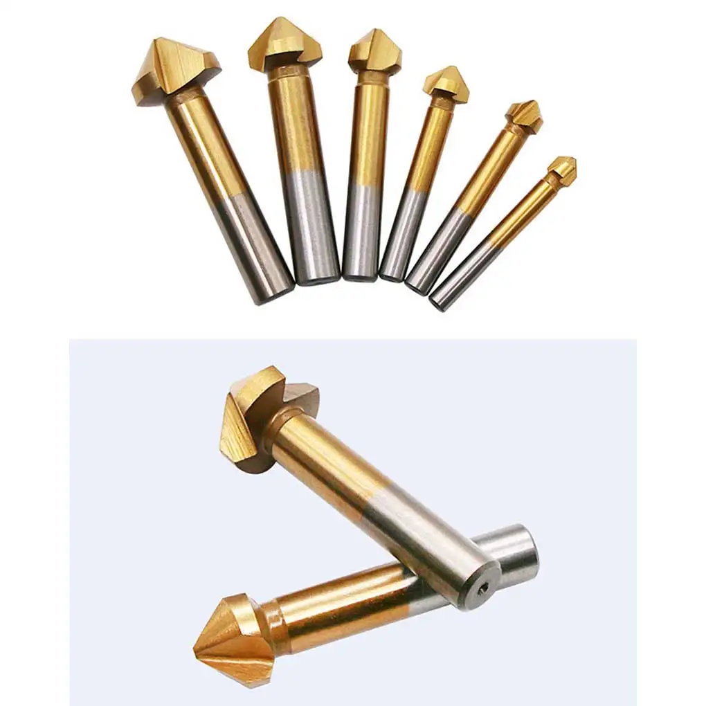 

6 Pieces End Mill Professional Home Woodworking Milling Bits Hand