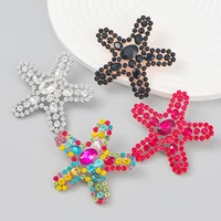 2022 new acrylic rhinestone star dangle earrings women earrings dinner wedding accessories fashion statement women jewelry