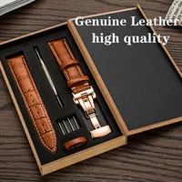 genuine leather strap for samsung galaxy watch 45 46mmgear s4 s3 classicfrontier band 22mm retro wrist bracelet watchband 3pro