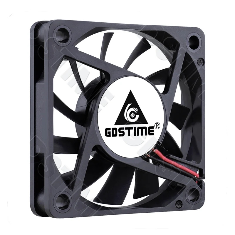 Фото Вентилятор GDSTIME 60 мм, 24В/12В, 60x60x10 мм, для охлаждения ЦП, USB-вентилятор 5В, 6010, для корпуса ПК, охлаждения графического процессора, бесщеточный вентилятор 6 см №2