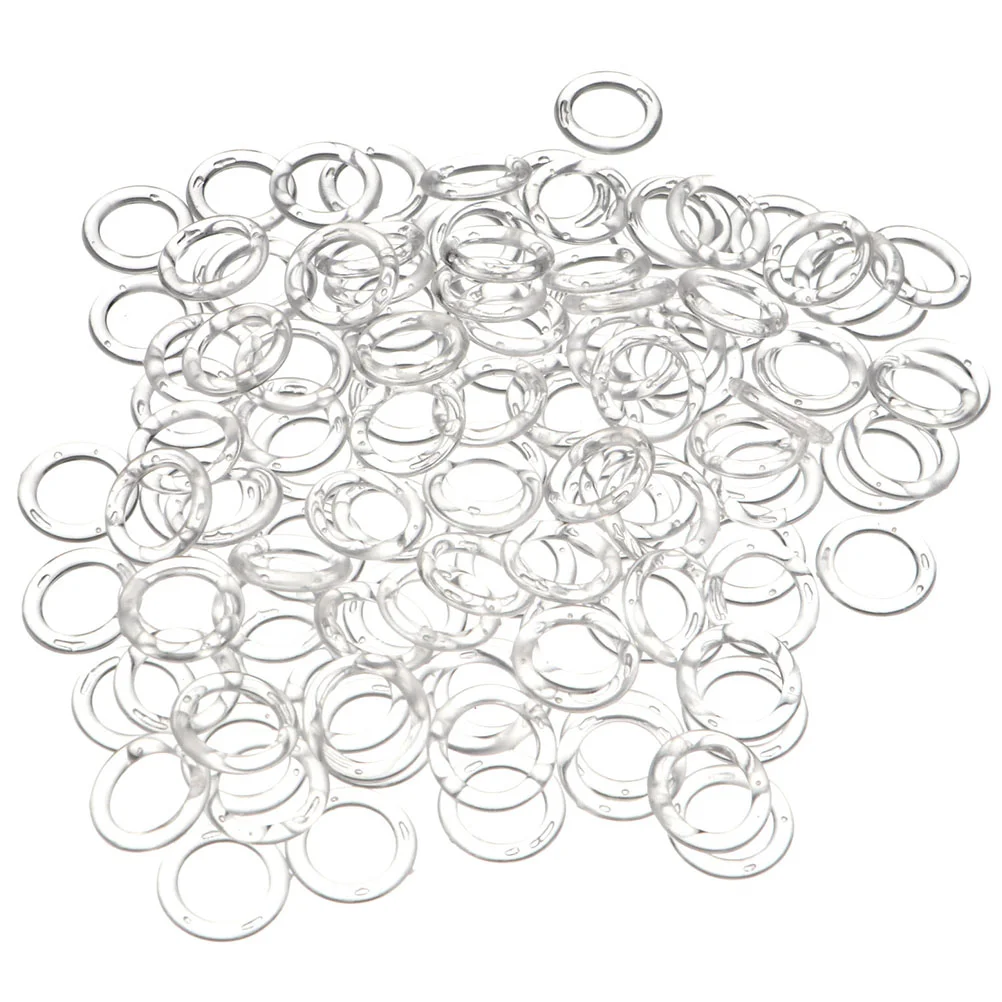 

100 Pcs Window Holdbacks White See Through Curtains Drapes Rings White Set Curtain Roman Circle Roman Ring Curtain Accessories
