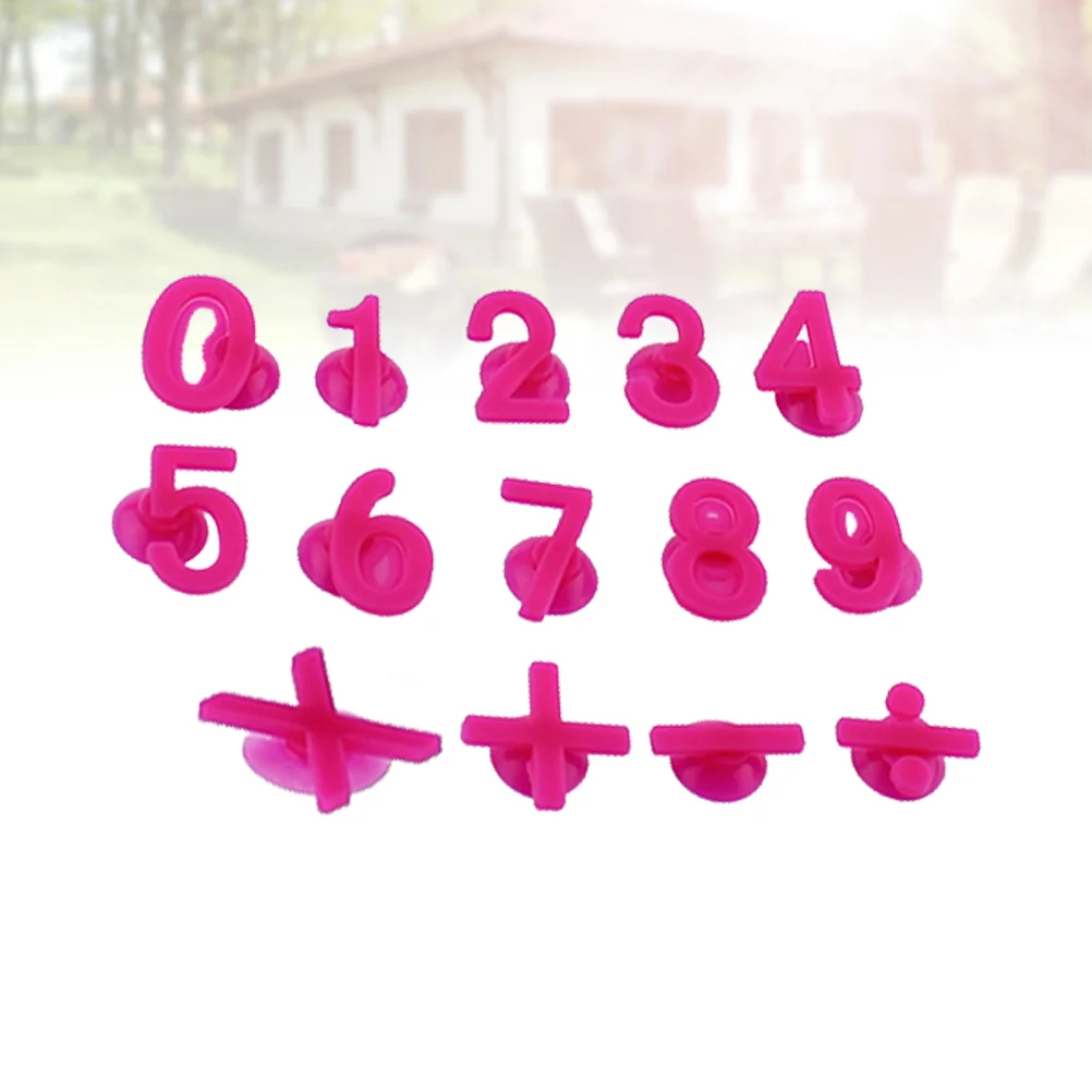 14 шт. пищевая силиконовая стеклянная чашка маркер на присоске номер