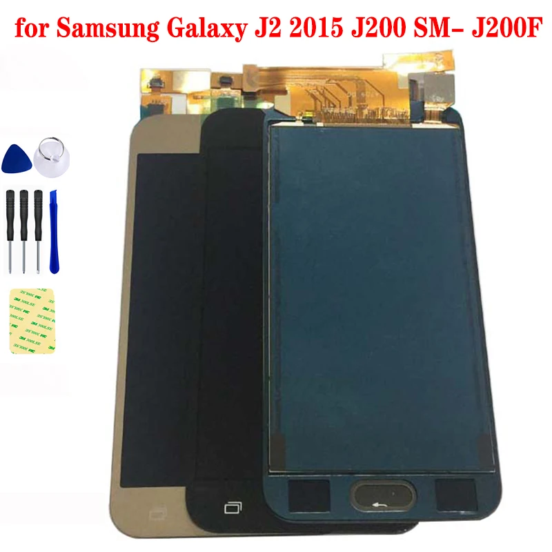 

Сенсорный экран с цифровым преобразователем для Samsung Galaxy J2 2015 J200 SM- J200F J200Y J200G J200H, стеклянный датчик + ЖК-дисплей в сборе