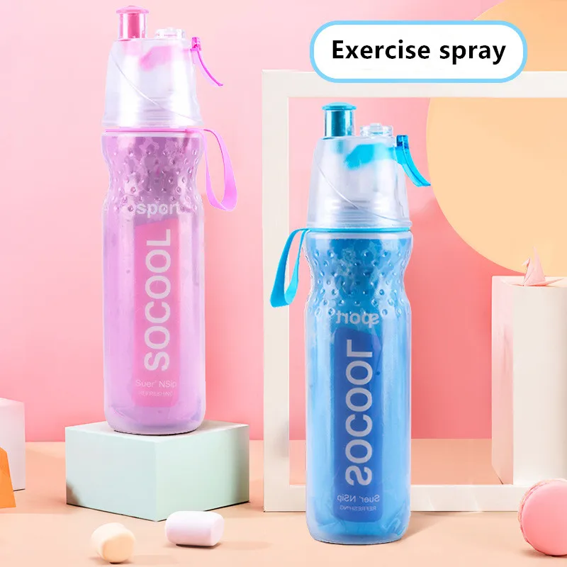 

Чашка для воды с распылителем, Спортивная увлажняющая пластиковая чашка, уличная портативная чашка, креативная Подарочная чашка